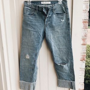 Gap Vintage Straight Distressed Jeans